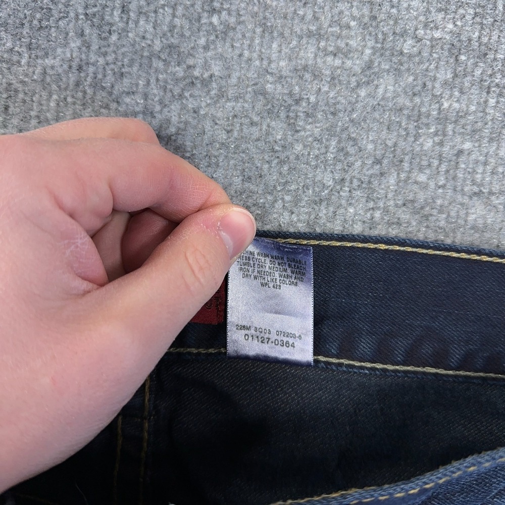 Vintage Levis Jeans Men 38x32 (FIT 40x33) Type 1 True Boot Cut Dark Wash Y2K - Picture 8 of 12
